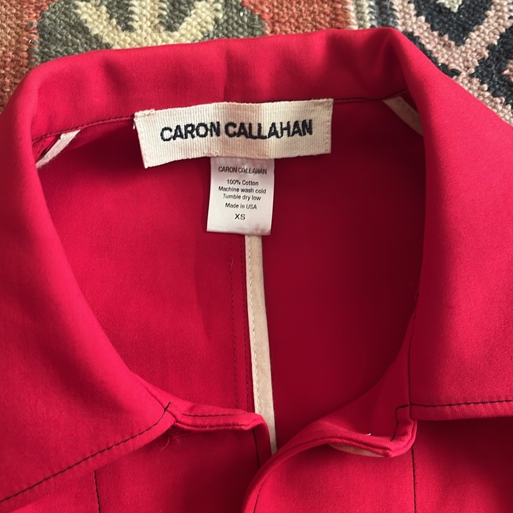 Caron Callahan crimson Tomo jacket size XS - Picture 3 of 6